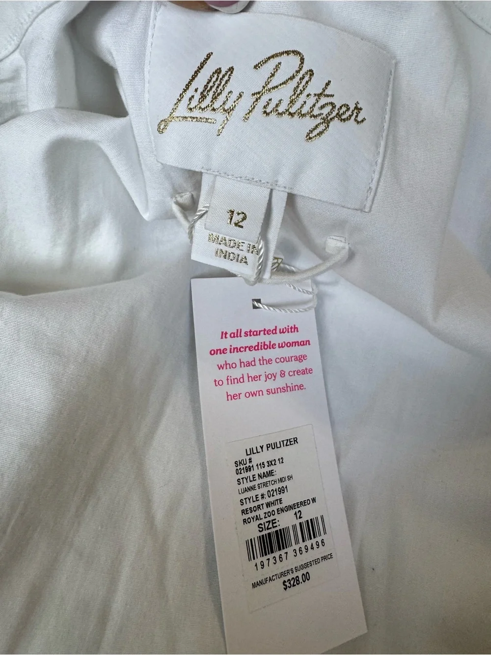 NWT Lilly Pulitzer Luanne Stretch Midi Shirt Dress Royal Zoo Size 12 $328 - Picture 8 of 10